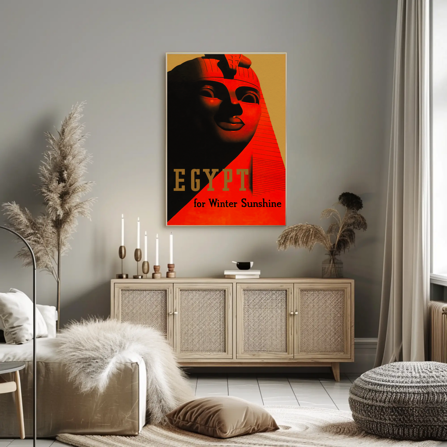 Egypt - Winter Sunshine Vintage Travel Poster