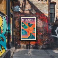 Los Angeles Retro Glamour Travel Poster PosterGoat