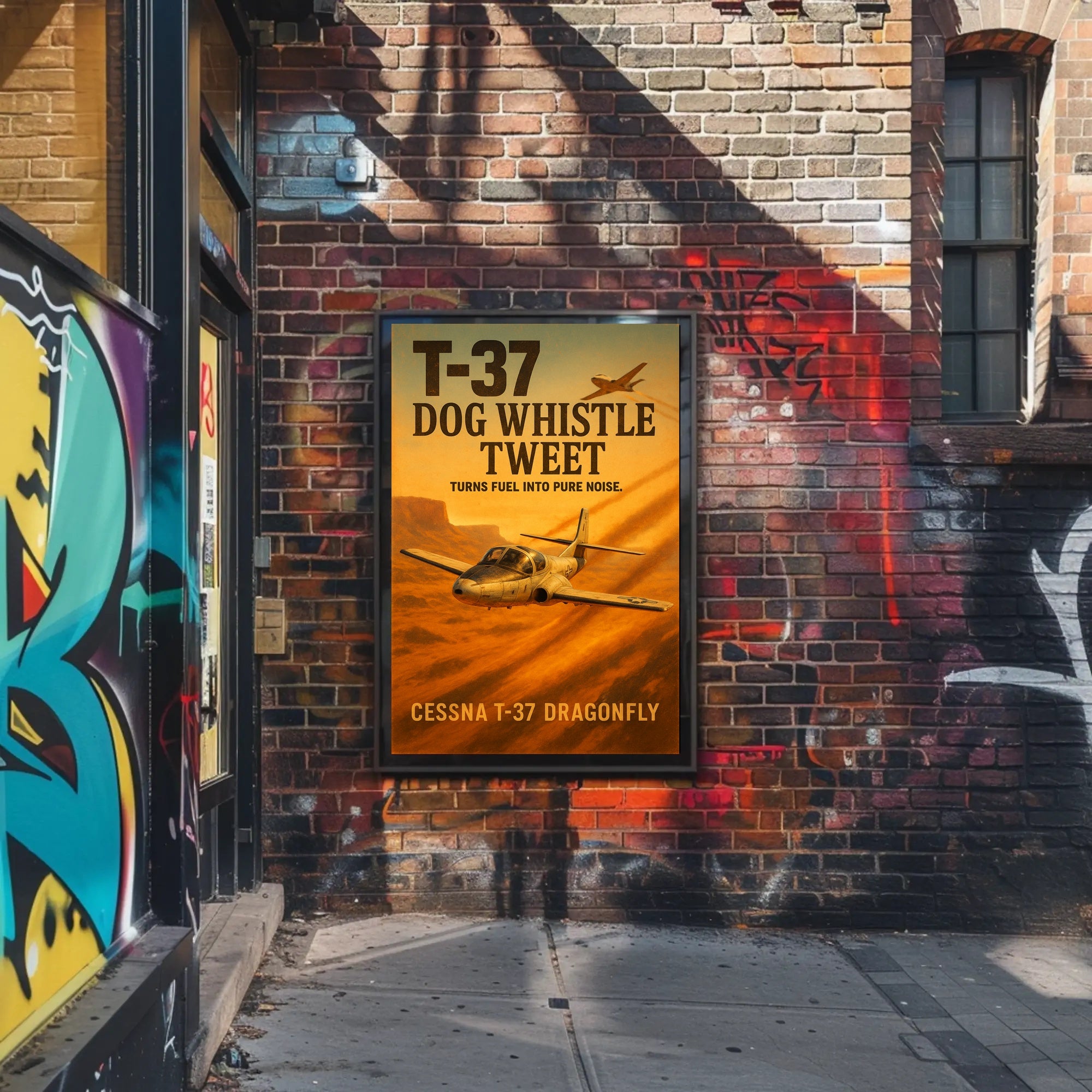 Cessna T-37 Dragonfly Illustrated Military Recruitment Poster