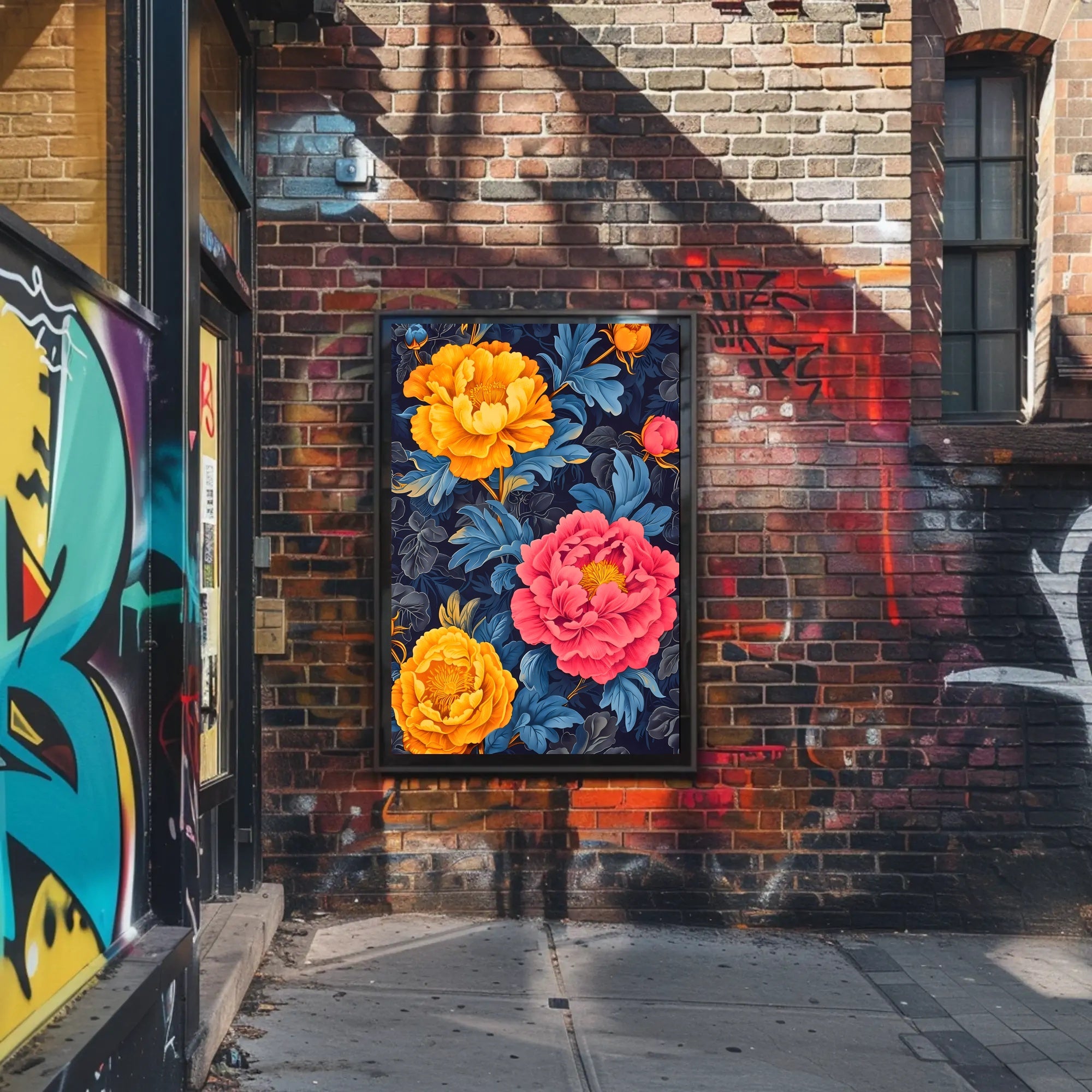 Vivid Floral Elegance Art Print - Abstract or Artistic Poster