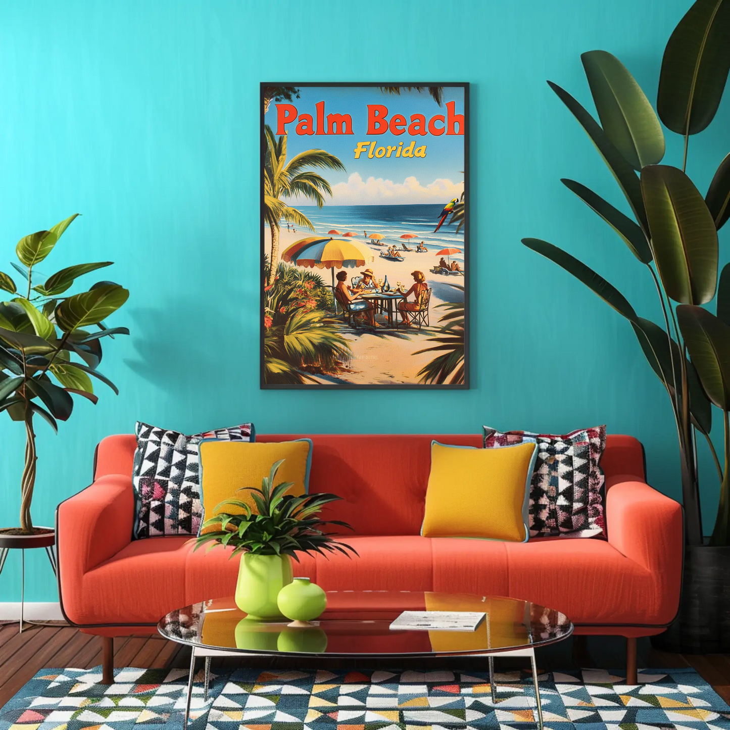 Palm Beach Florida Vintage Poster