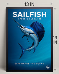 Sailfish Speed & Elegance Poster PosterGoat