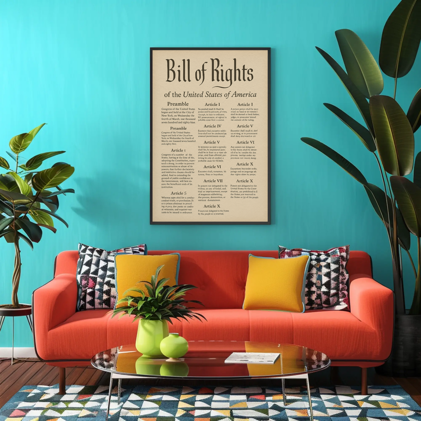 Bill Of Rights United States Poster