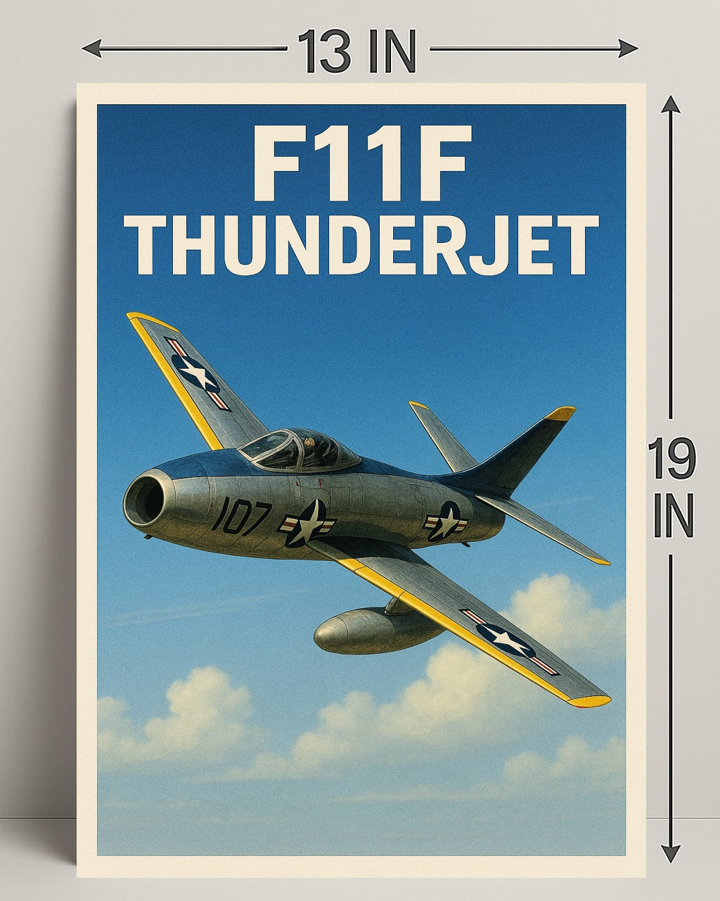 F11F Thunderjet Poster PosterGoat