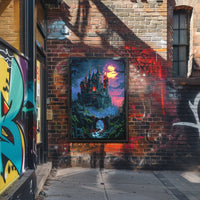 Enchanted Castle at Dusk Wall Art Poster Print PosterGoat