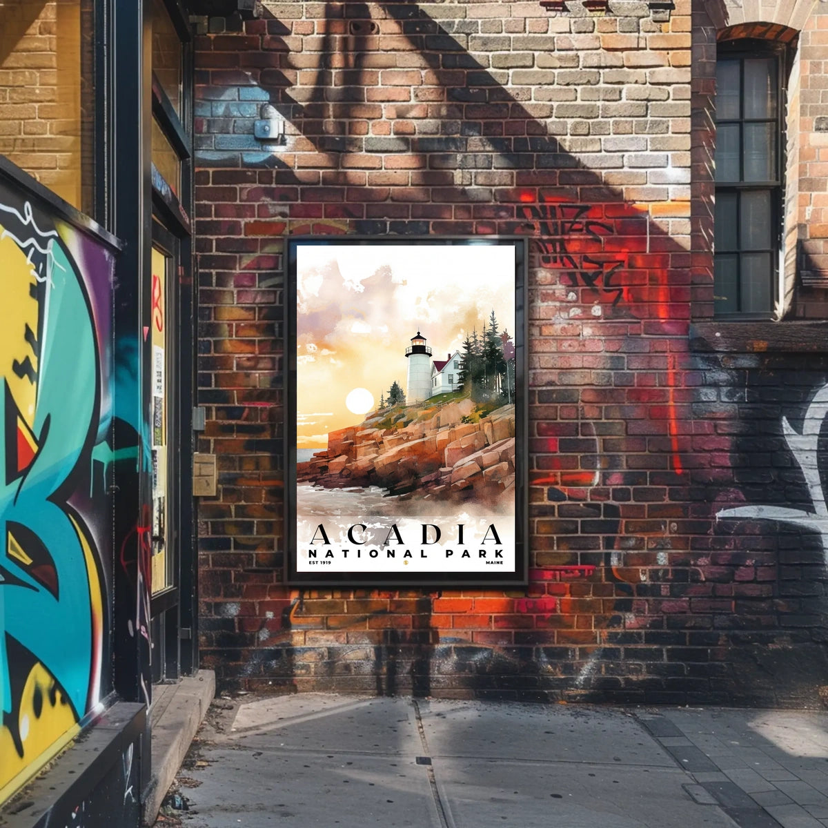 Acadia Watercolor Wall Art Poster