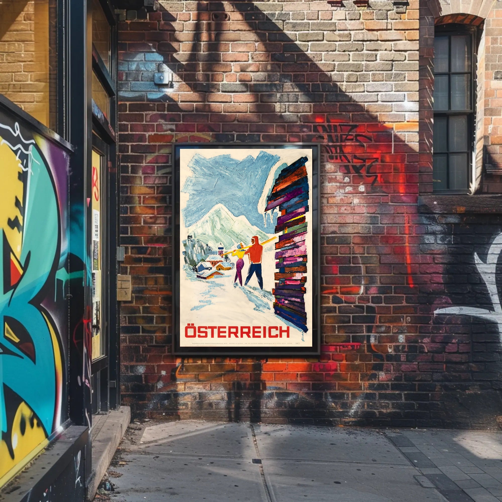 Österreich Winter Adventure Poster PosterGoat