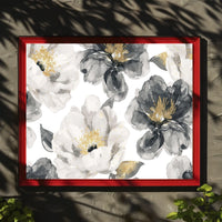 Monochrome Blooms Poster