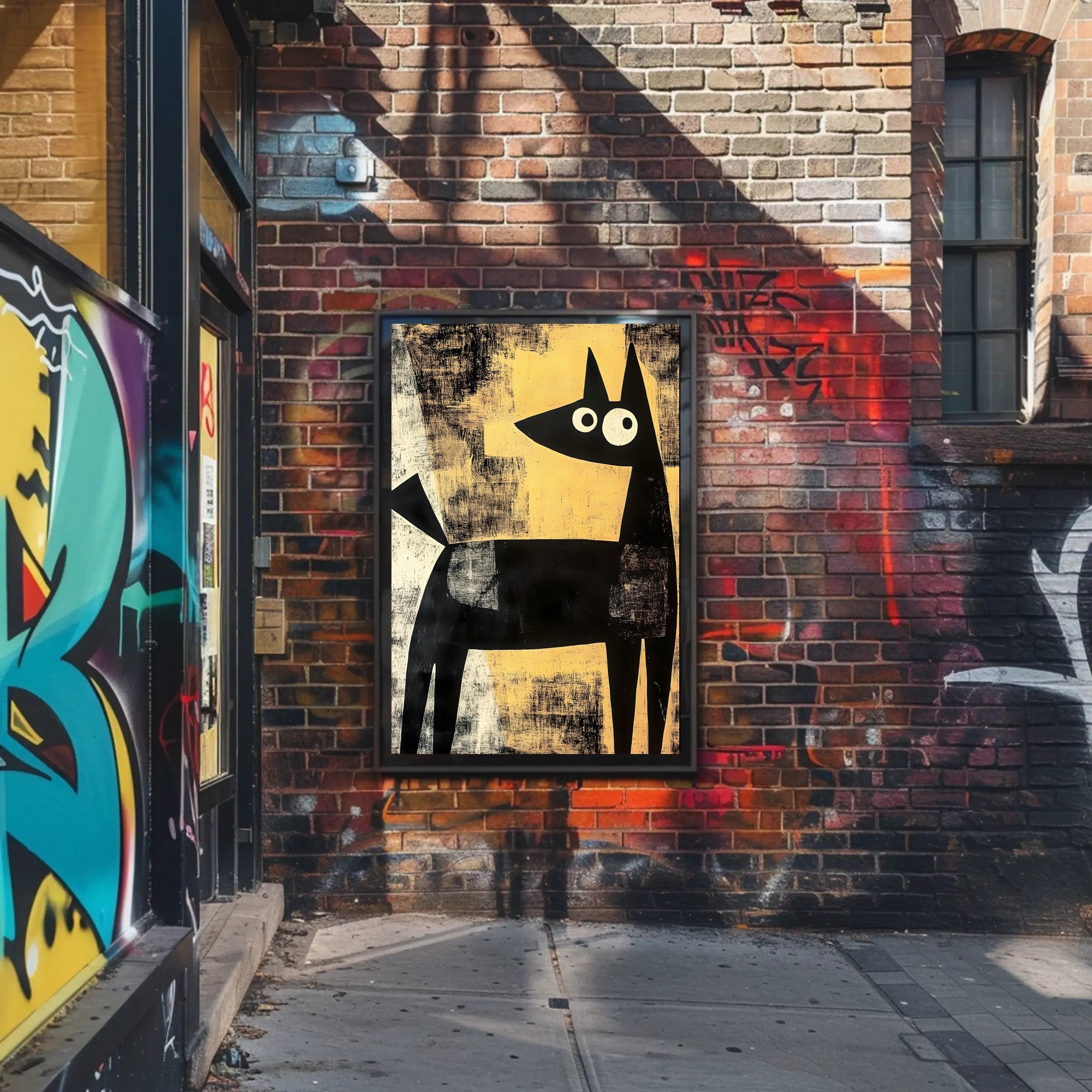 Abstract Canine Poster Modern Minimalist Dog Wall Art