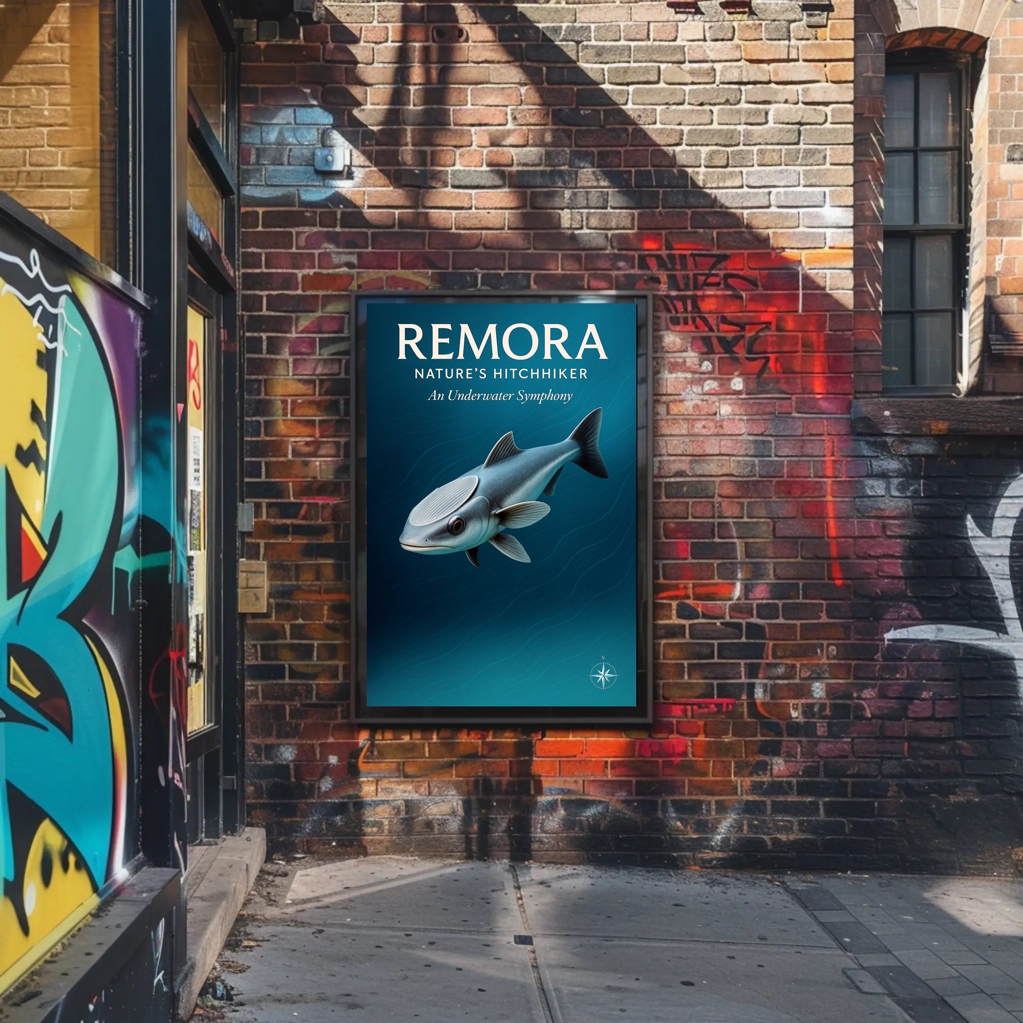 Remora Nature’s Hitchhiker Poster PosterGoat