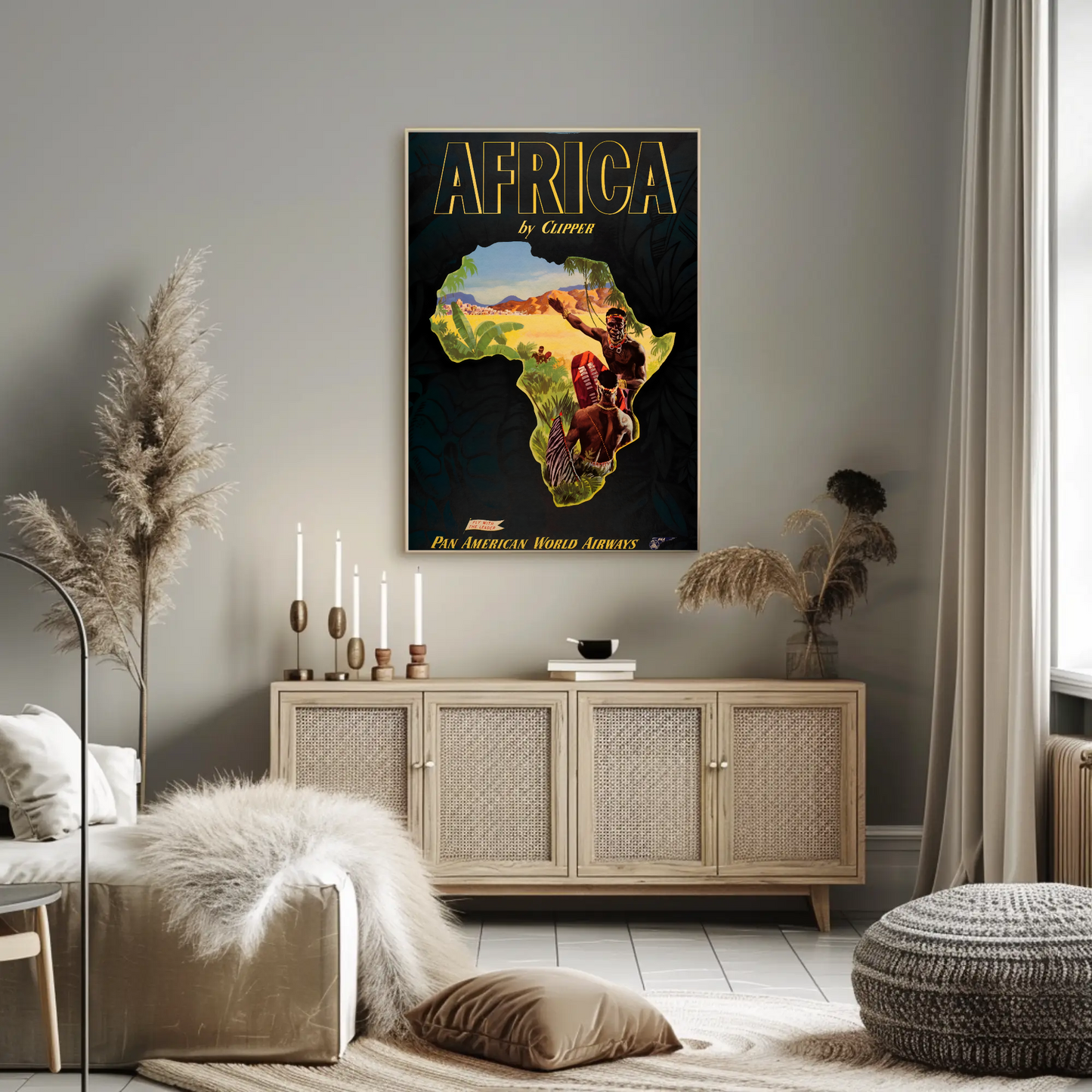 Pan Am Africa Travel Poster