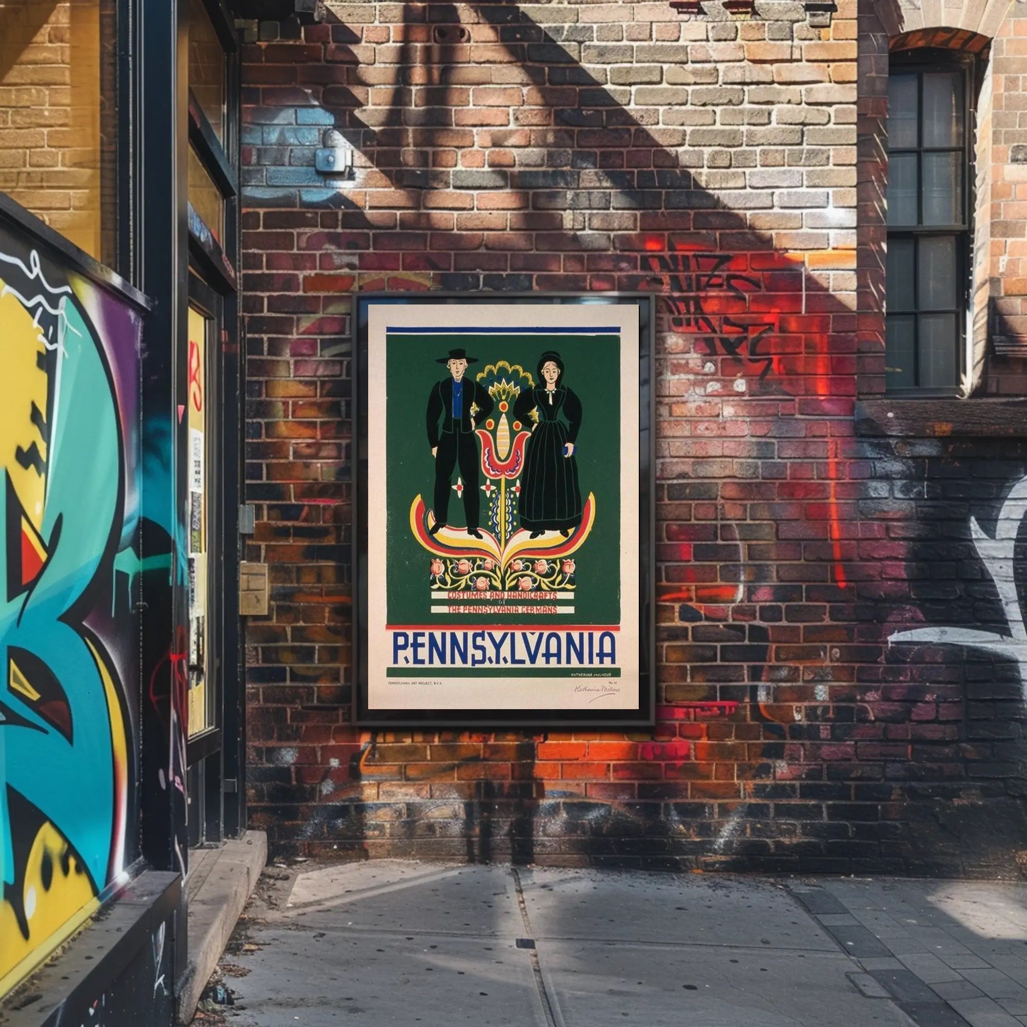 Costumes and Handicrafts of the Pennsylvania Germans Poster PosterGoat