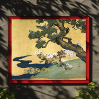 Serene Japanese Landscape Painting in Artistic Poster