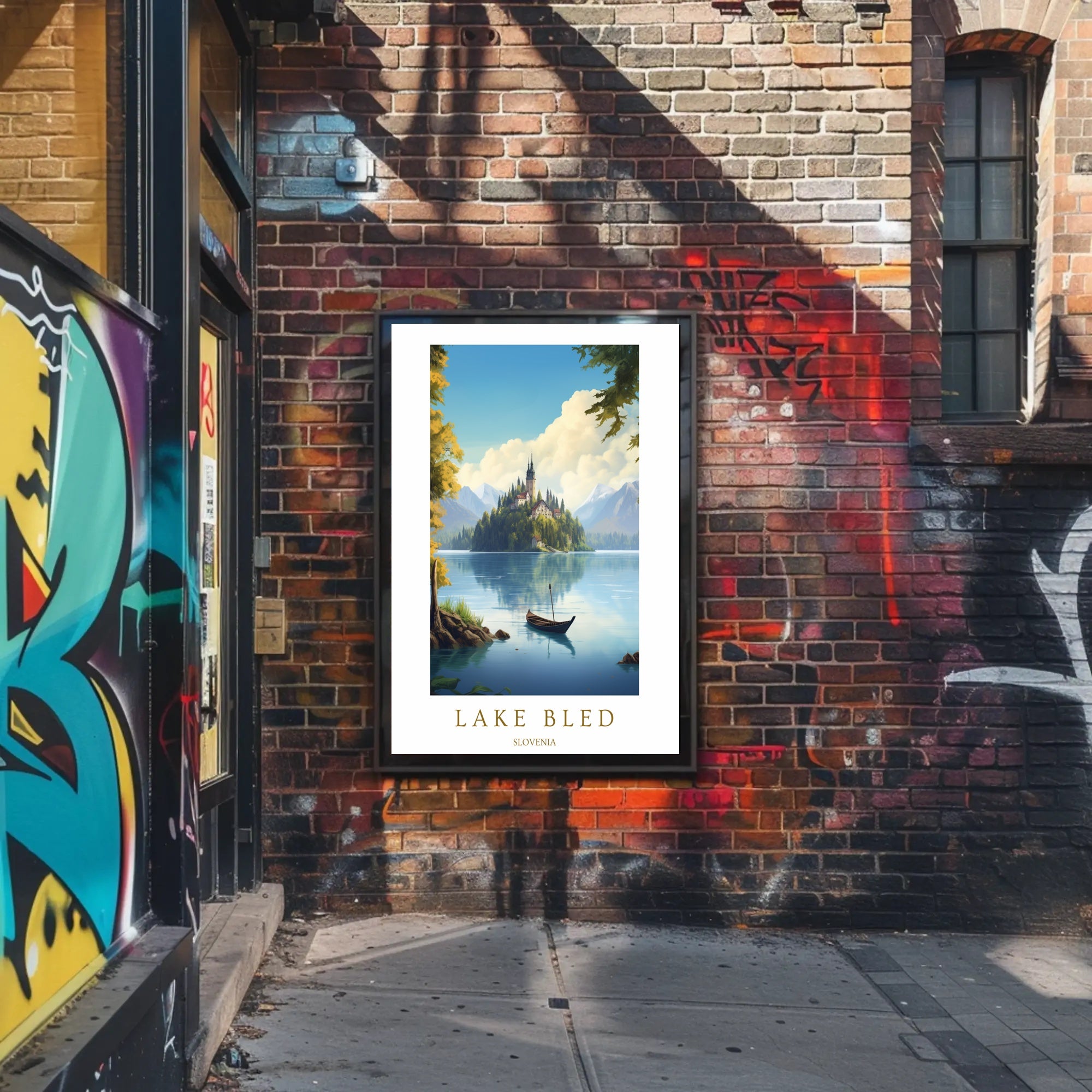 Scenic Beauty of Lake Bled Poster PosterGoat