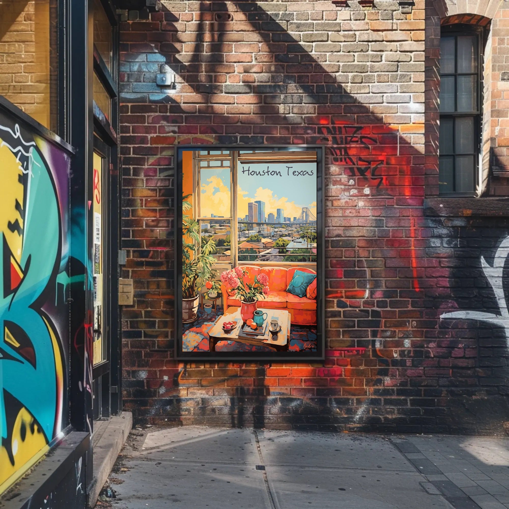 Cozy Houston Living Room View Poster