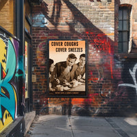 Cover Coughs and Sneezes WWII Propaganda Poster PosterGoat