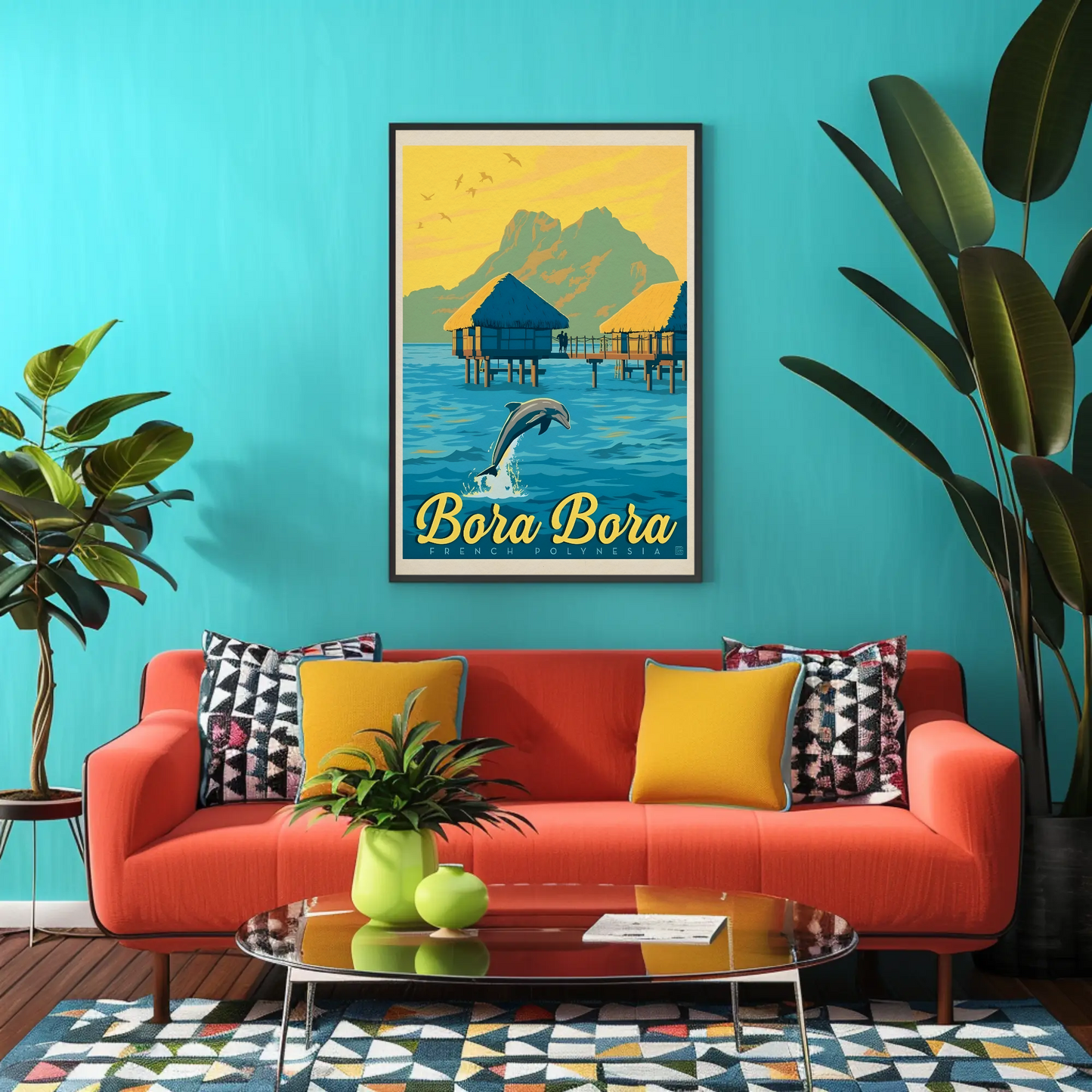 Vintage Poster Bora Bora French Polynesia