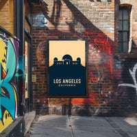 Los Angeles Observatory Silhouette Travel Poster