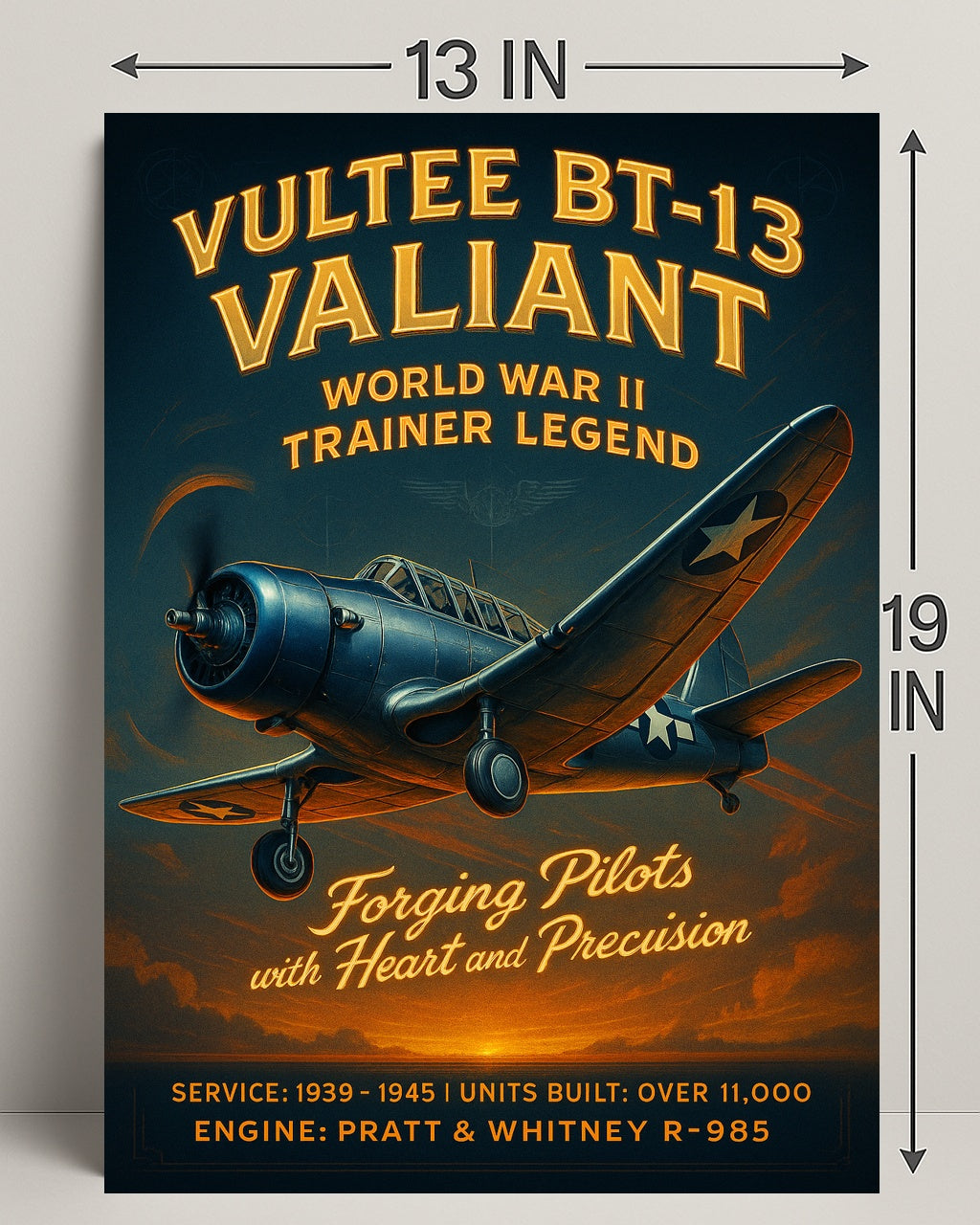 Vultee BT-13 Valiant World War II Trainer Legend Poster PosterGoat