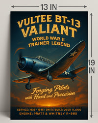 Vultee BT-13 Valiant World War II Trainer Legend Poster PosterGoat