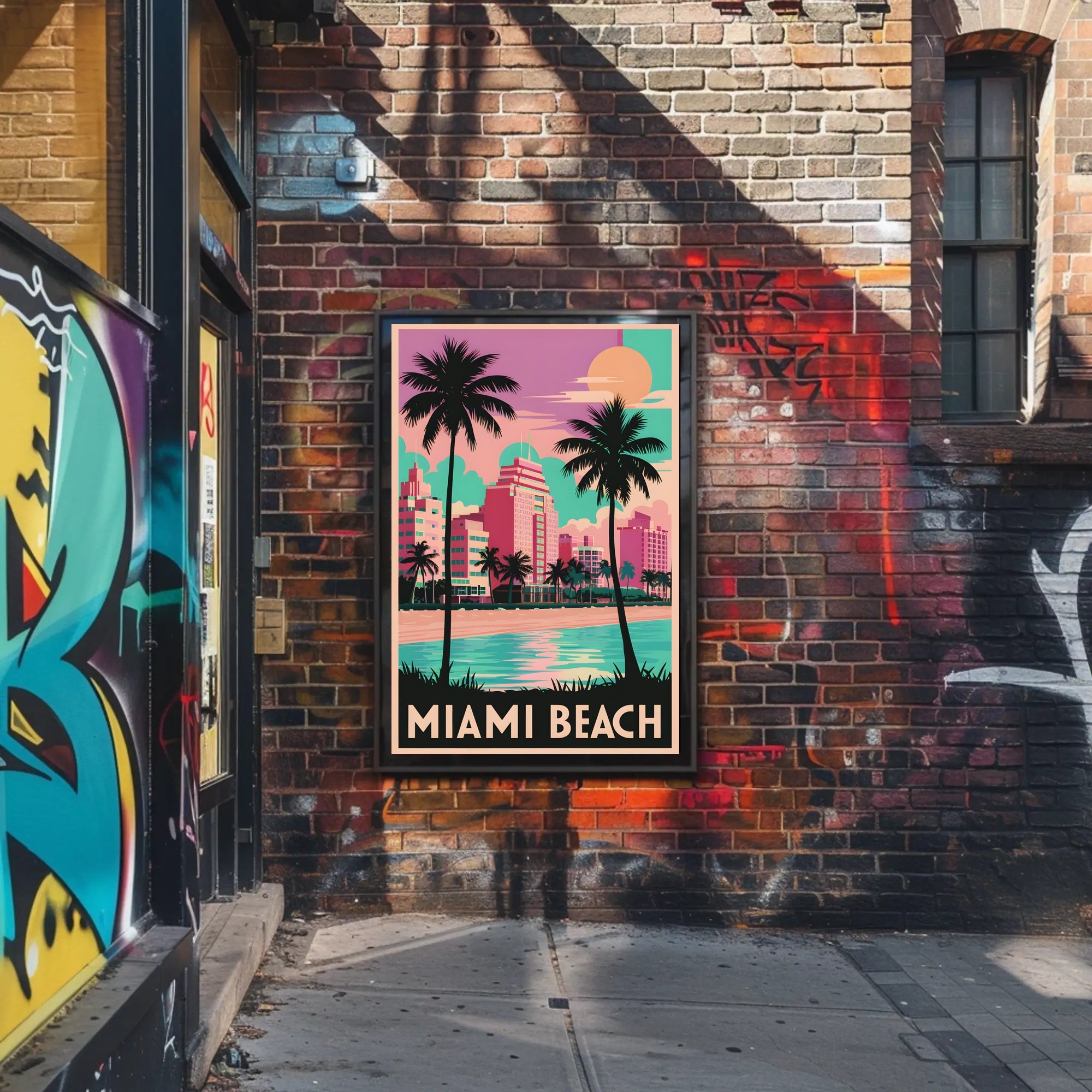 Miami Beach Sunset Poster