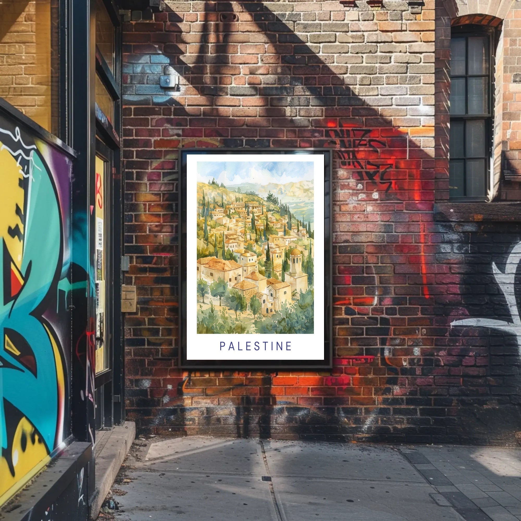 Palestinian Village Scenic Art: Cultural or Heritage Poster PosterGoat