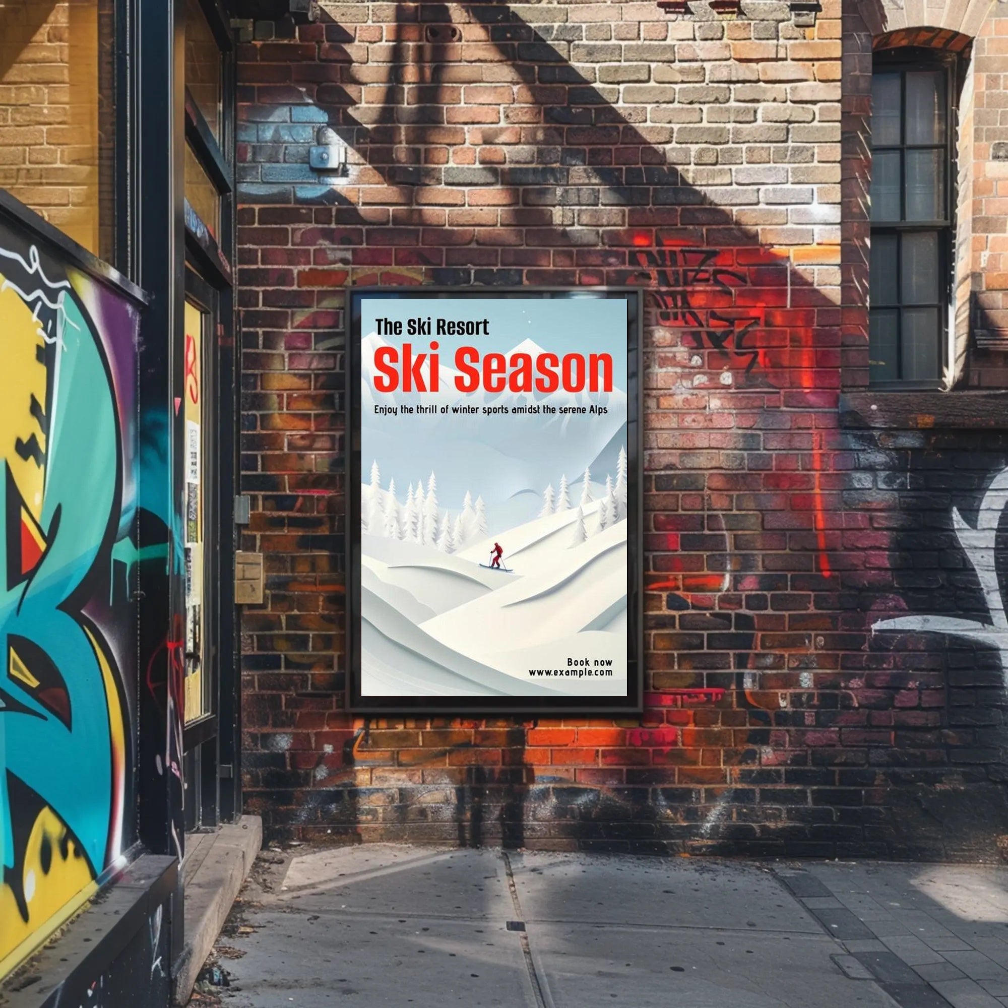 Ski Season at The Ski Resort Poster PosterGoat