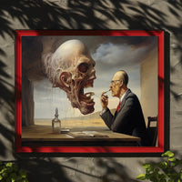 Surreal Encounter in Abstract or Artistic Poster