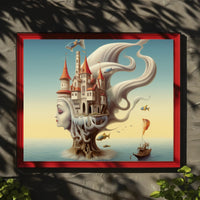Surreal Castle Head Dreamscape - Fantasy or Mythology Poster