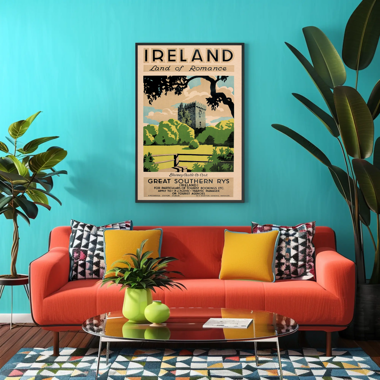Ireland - Land of Romance Vintage Travel Poster