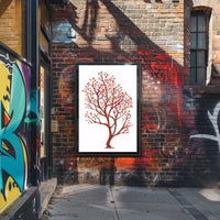 Vintage Coastal Palm Trees Art Poster