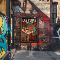 Las Vegas Vintage Travel Art Deco Collector Poster