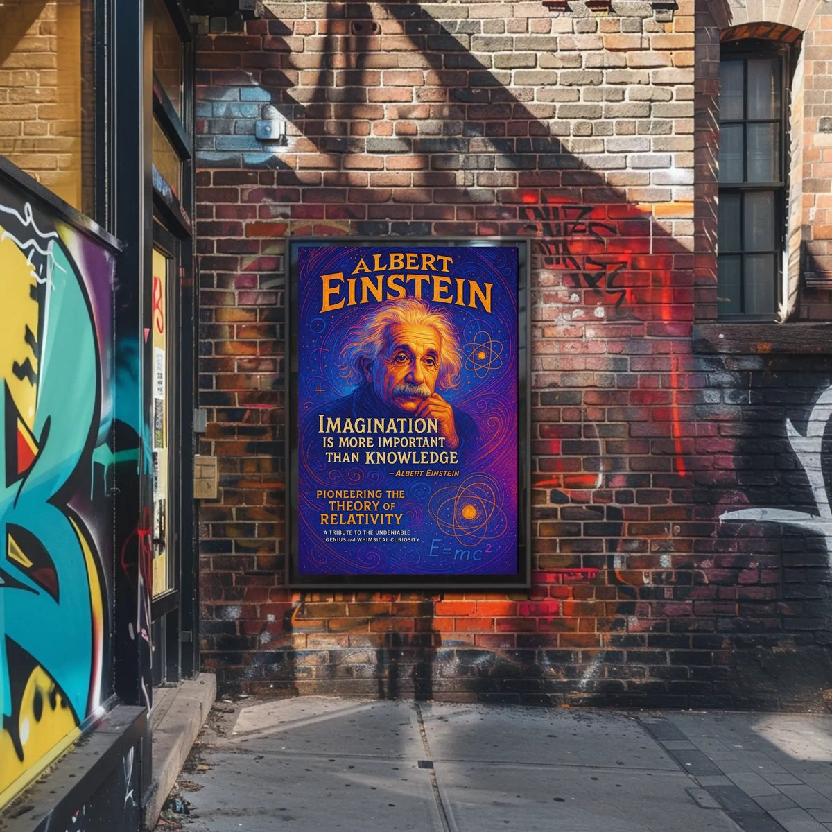 Albert Einstein Imagination and Relativity Poster