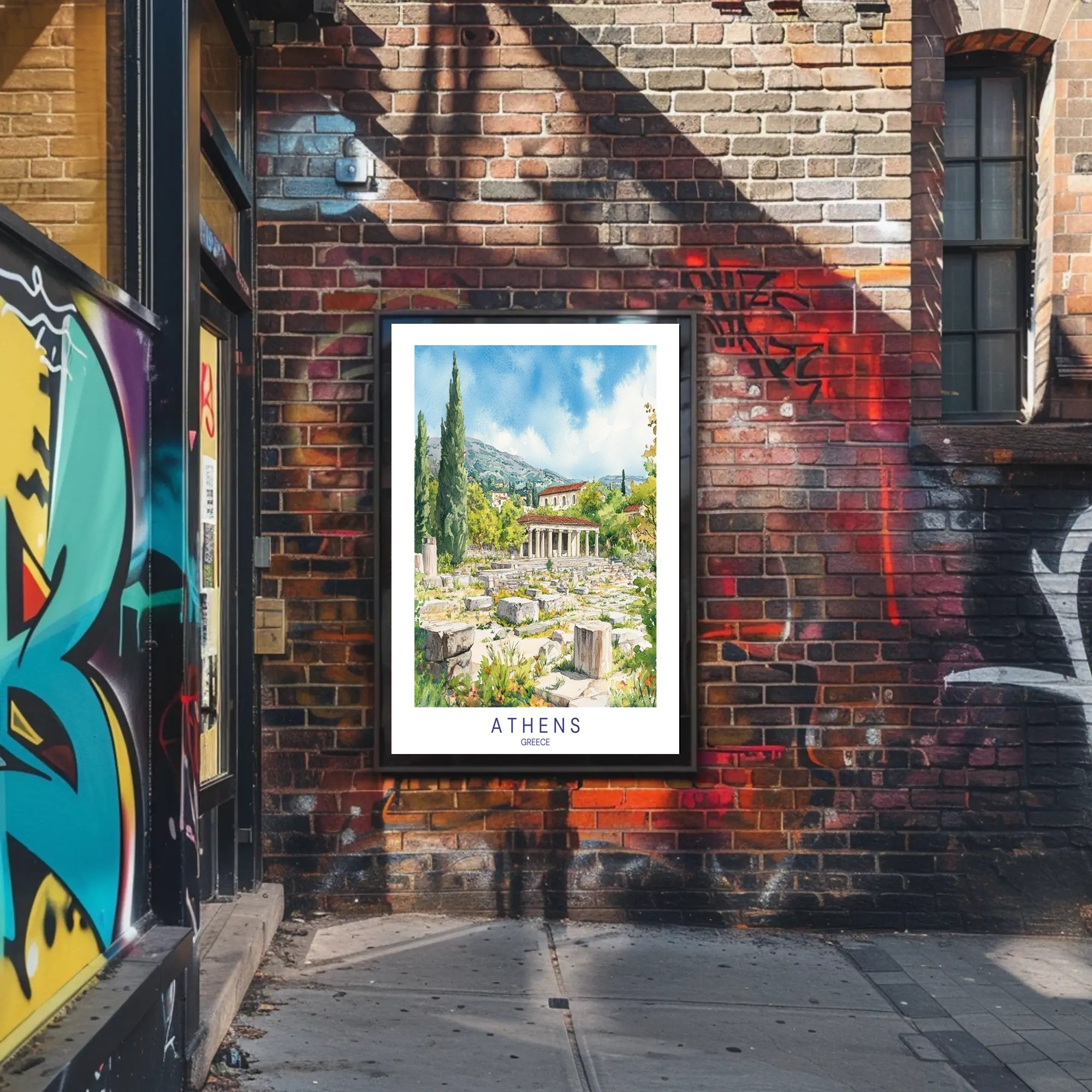Athens Ancient Ruins Poster PosterGoat