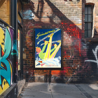 Swiss Ski Adventure Vintage Travel Poster PosterGoat