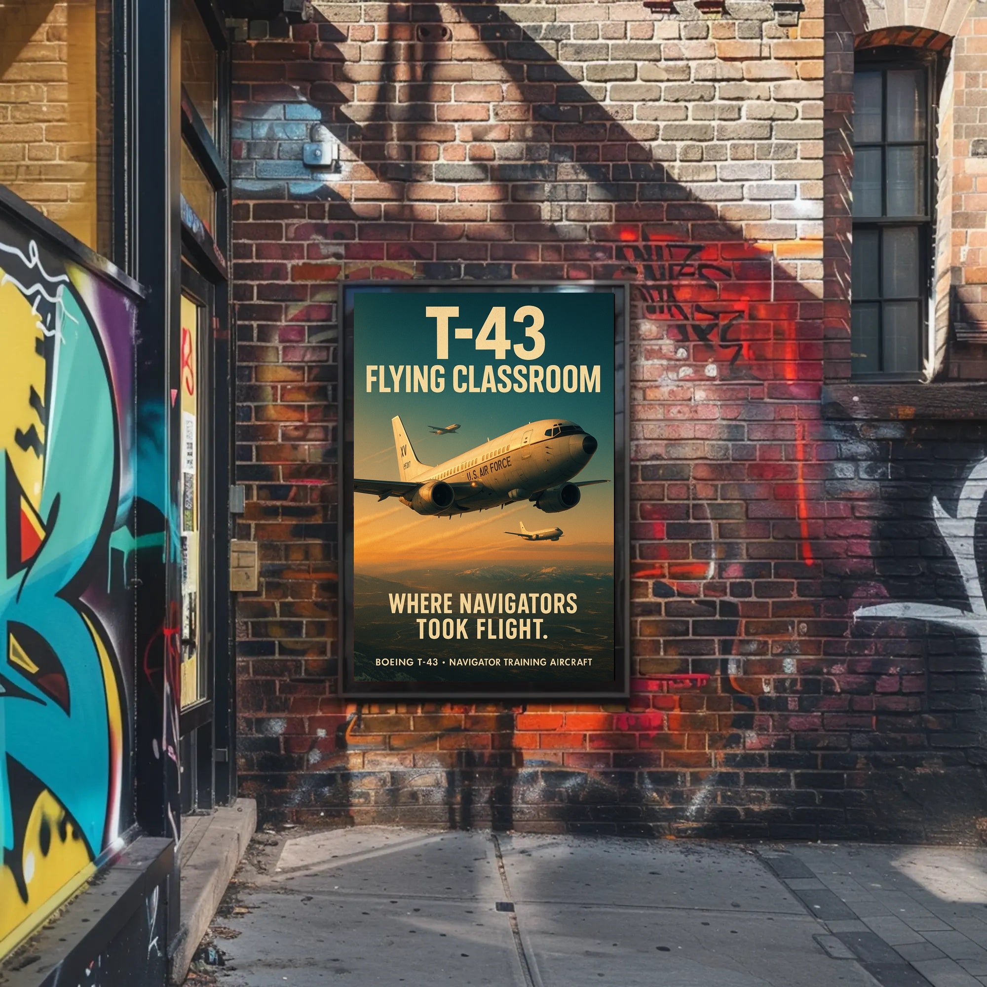 Boeing T-43 Aircraft Military Recruitment Art Poster