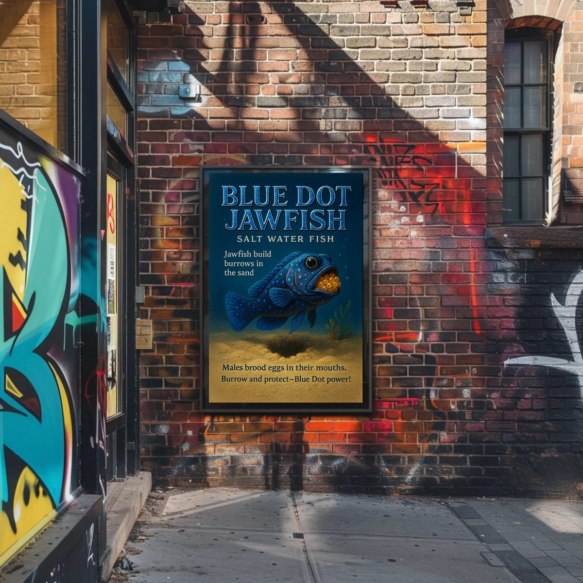 Blue Dot Jawfish Poster