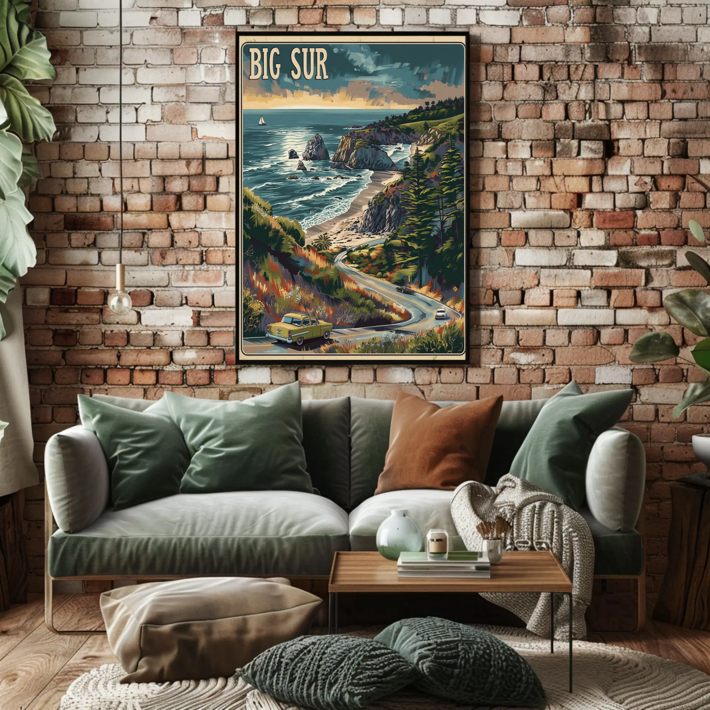 Big Sur Highway Coastal Drive Travel Poster