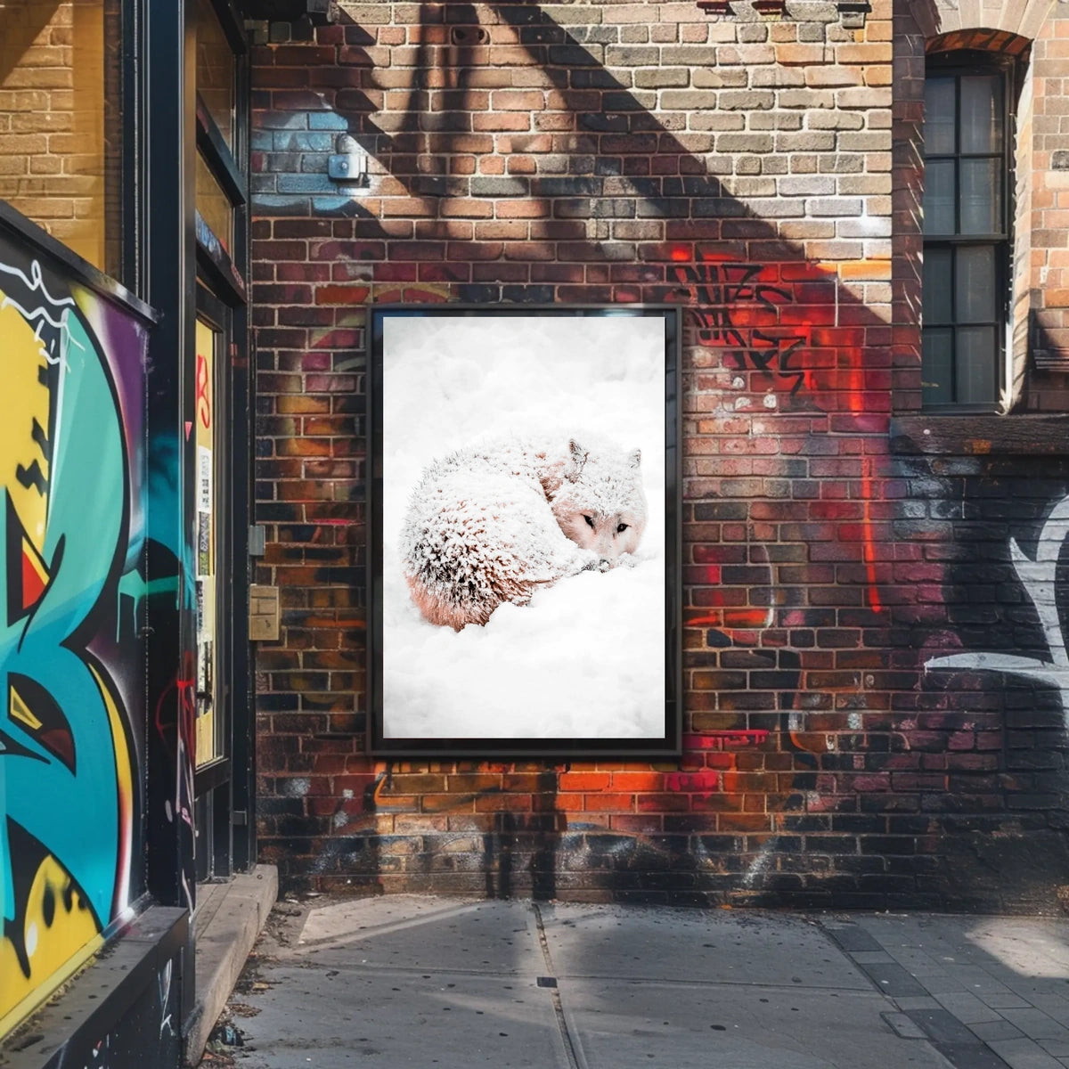 Arctic Wolf Serenity in Snowy Wilderness Poster