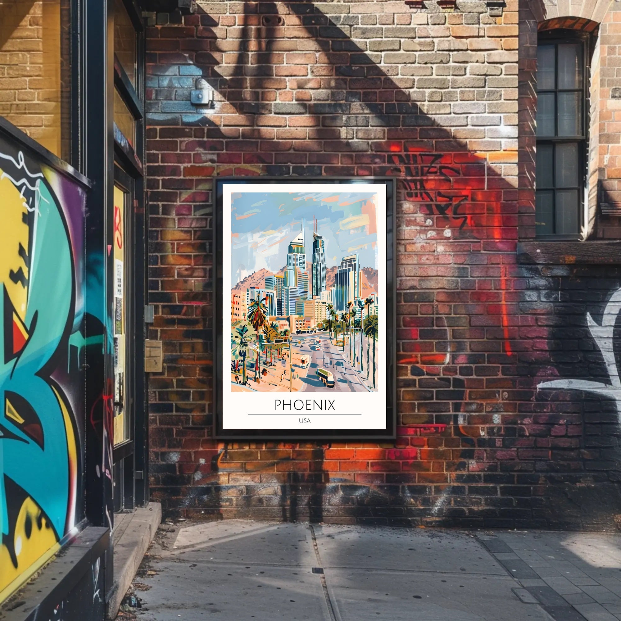 Phoenix Cityscape Poster PosterGoat