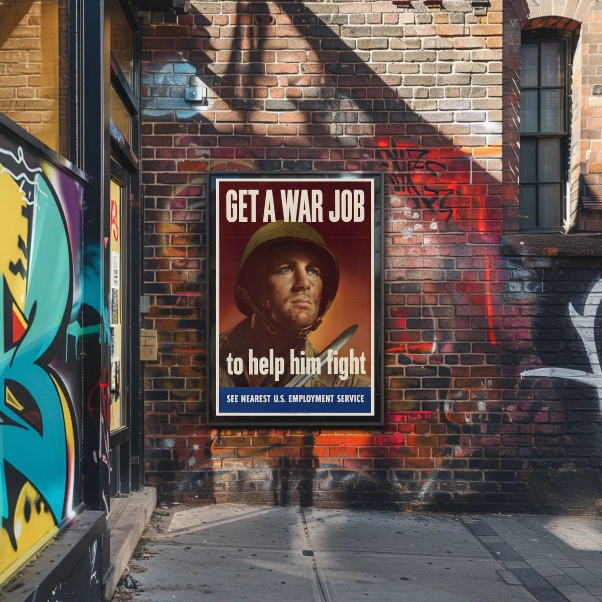 World War II Era Patriotic Propaganda Poster