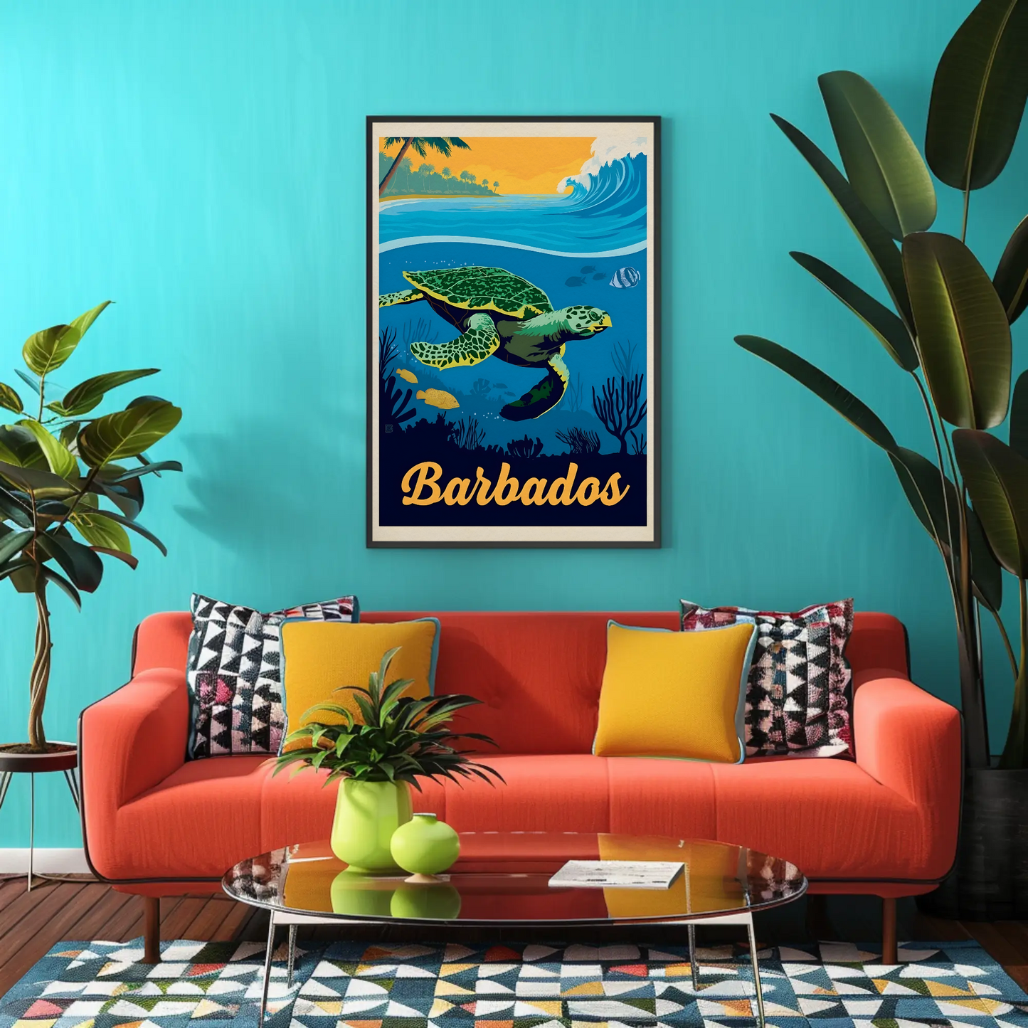 Barbados Vintage Travel Poster