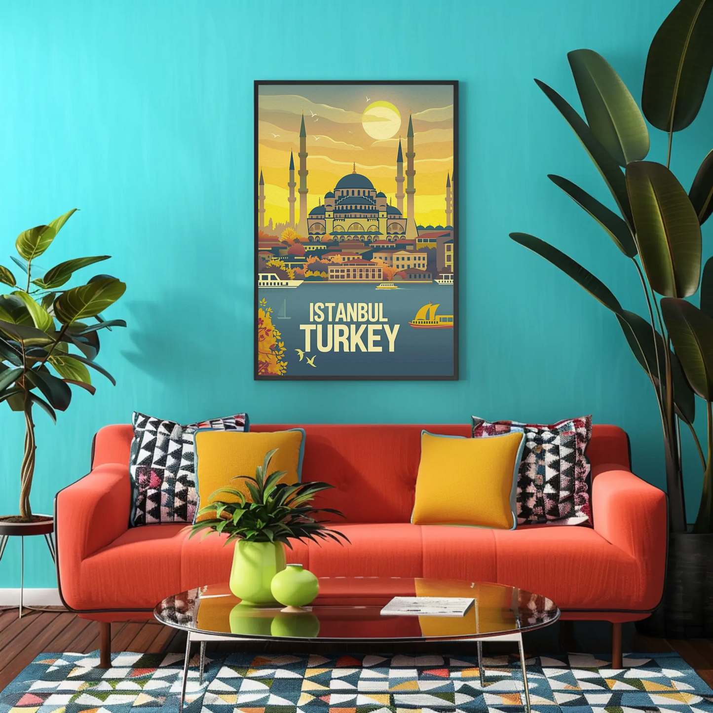 Istanbul Turkey Vintage Poster