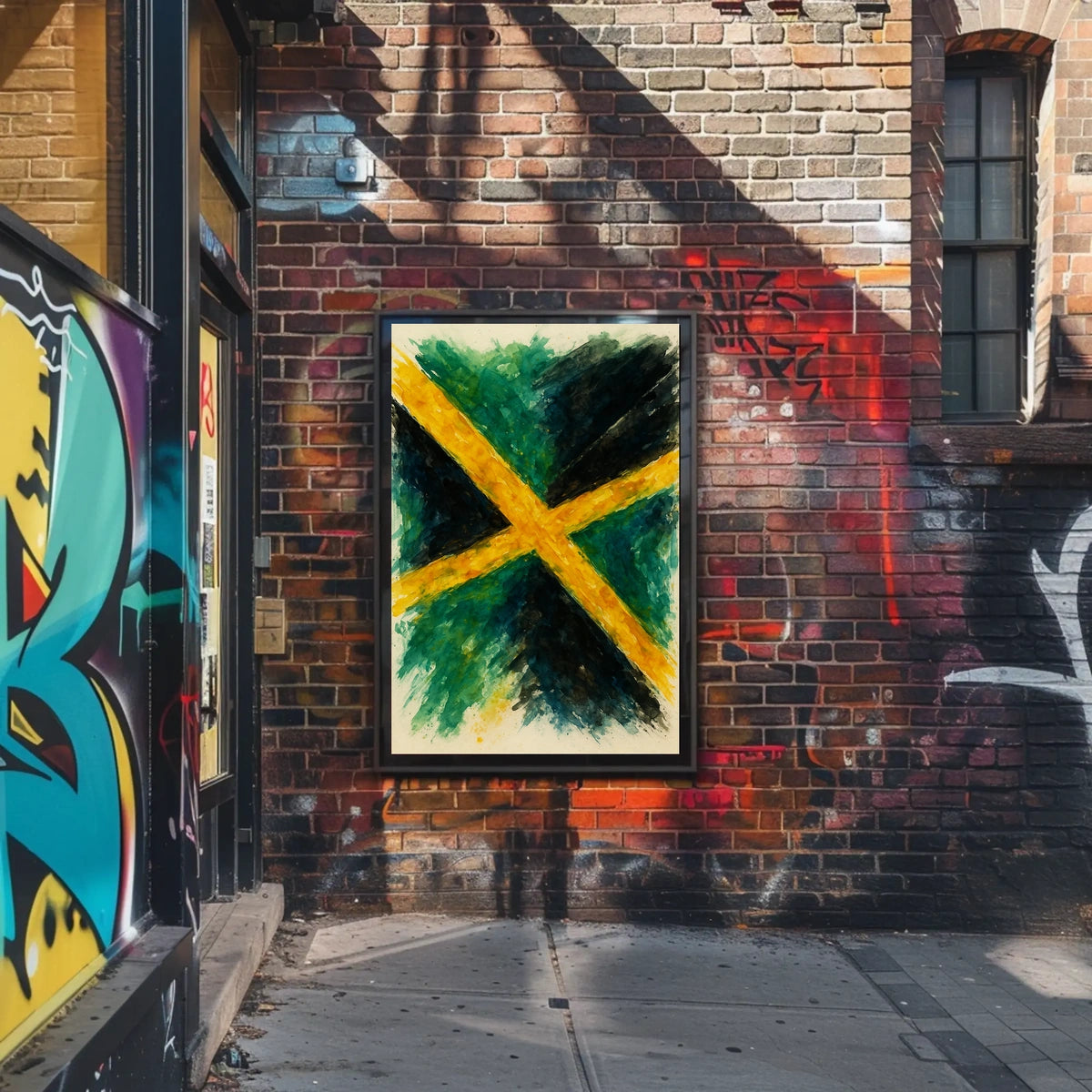 Jamaican Flag Art Poster