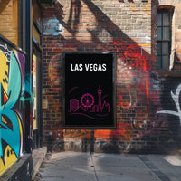 Las Vegas Neon Skyline Poster PosterGoat