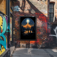 Enchanted City Adventure Surrealism Digital Painting Poster