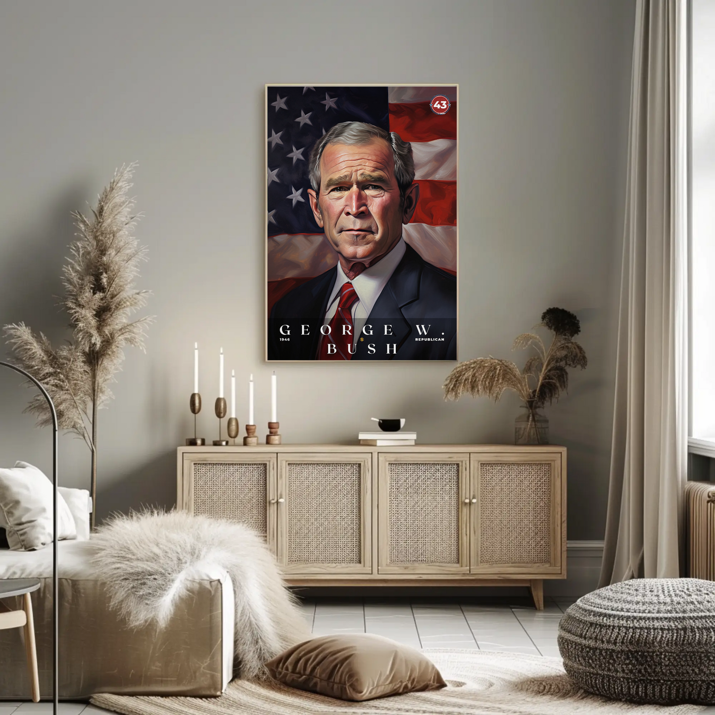 George W. Bush 43rd President Of The United States Portrait