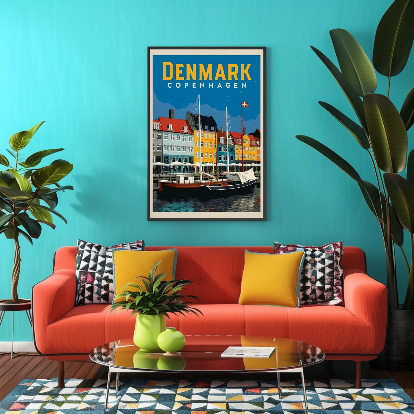 Denmark Copenhagen Vintage Poster