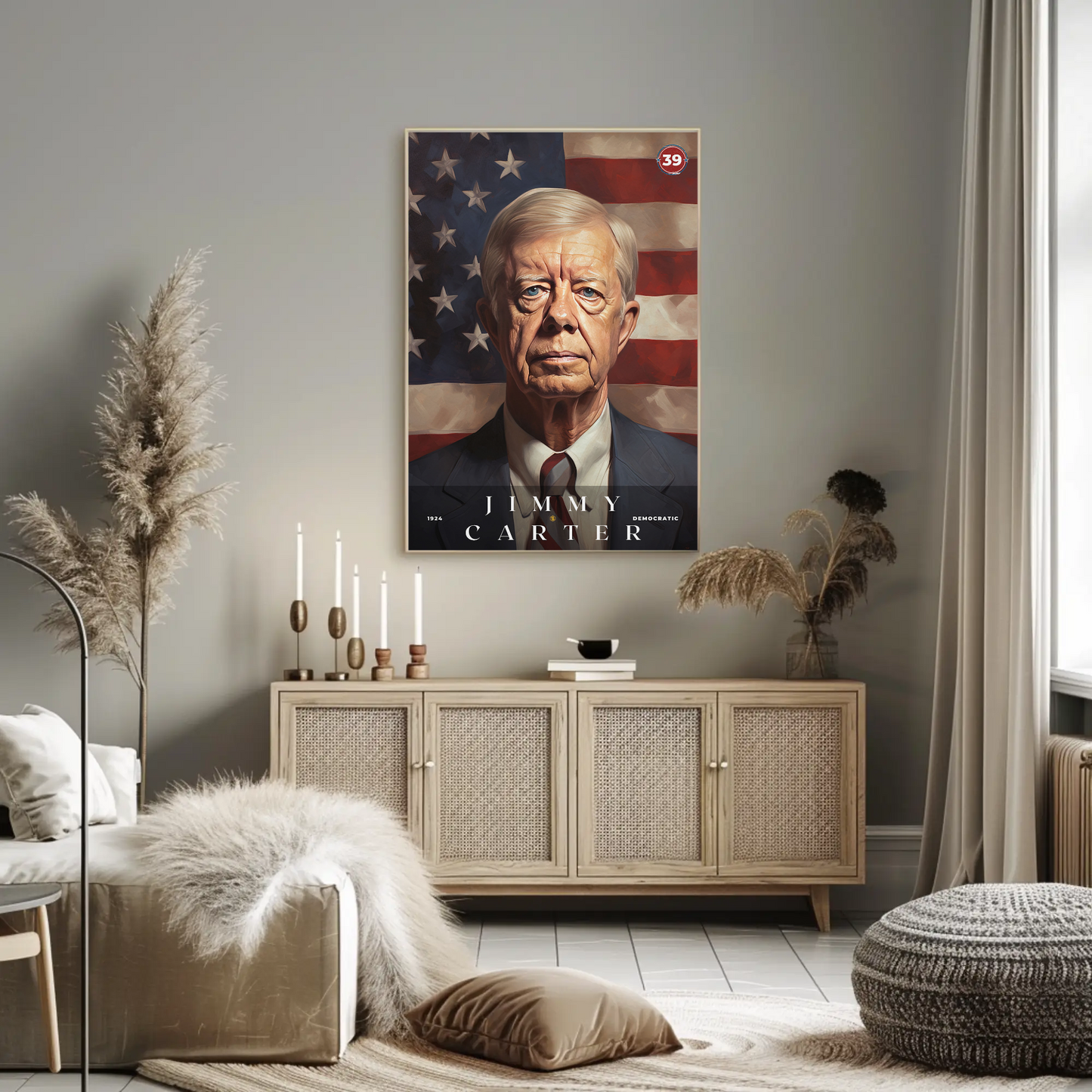 Jimmy Carter 39th President Of The United States Portrait