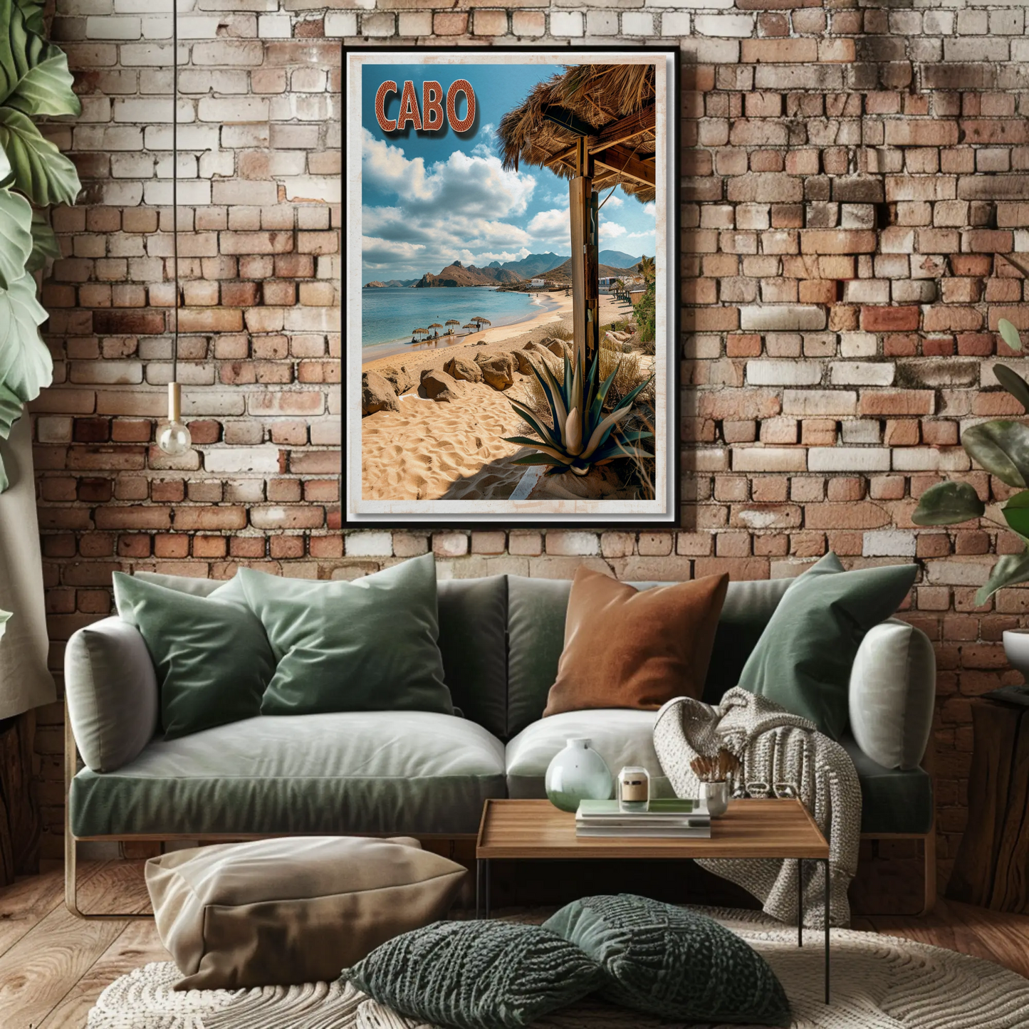 Cabo Paradise Beach Realistic Travel Poster